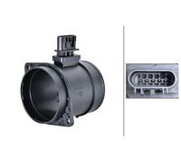 HELLA 8ET 358 166-511 Caudalímetro Medidor de la masa de aire - 5polos - Tubuladura