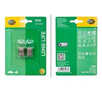 HELLA 8GA 002 071-353 Halógena Lámpara - R5W - Long Life up to 3x longer lifetime - 12V - 5W - Modelo de zócalo, bombilla incandescente: BA15s - Blister - Cant.: 2