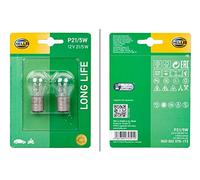 HELLA 8GD 002 078-173 Halógena Lámpara - P21/5W - Long Life up to 3x longer lifetime - 12V - 5W - Modelo de zócalo, bombilla incandescente: BAY15d - Blister - Cant.: 2