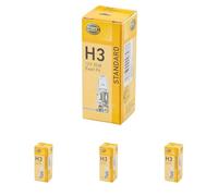 Hella 8GH 002 090-271 Lámpara - H3 - Standard - 12V - 35W - Tipo de portalámpara: PK22S - caja - Cant.: 1 (Paquete de 4)