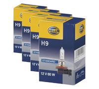 HELLA 8GH 008 357-001 Lámpara - H9 - Standard - 12V - 65W - Tipo de portalámpara: PGJ19-5 - caja - Cant.: 1 (Paquete de 4)