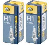 Hella 8GH 223 498-011 Lámpara - H1 - Performance up to 120% - 12V - 55W - Tipo de portalámpara: P14,5s - caja - Cant.: 1 (Paquete de 2)