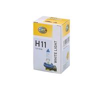 HELLA 8GH 223 498-151 Halógena Lámpara - H11 - White Light up to 4200 Kelvin - 12V - 55W - Modelo de zócalo, bombilla incandescente: PGJ19-2 - caja - Cant.: 1