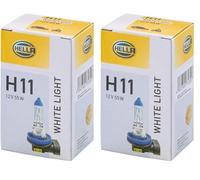 Hella 8GH 223 498-151 Lámpara - H11 - White light up to 4200 Kelvin - 12V - 55W - Tipo de portalámpara: PGJ19-2 - caja - Cant.: 1 (Paquete de 2)