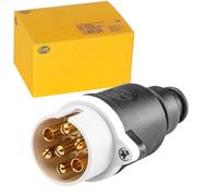 HELLA 8JA 001 930-031 Conector - 12V - 7polos - Conector: contacto roscado - blanco