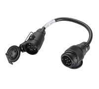 HELLA 8JA 005 952-001 Cable adaptador, tomacorriente remolque - Conector: 13<-->7/ISO 11446<-->1724 - Longitud: 0.25m