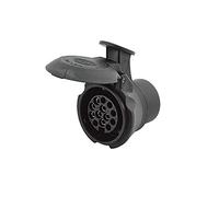 HELLA Adaptador, caja de enchufe - 12V - de 7 polos a 13 polos - Long.: 57mm - Plástico - negro - DIN / ISO: 1724 N-Typ/11446 N-Typ - Cant.: 1 - 8JA 008 969-011