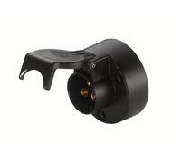 Hella Enchufe 8JB 001 933-031 – 24V, 3 polos, contacto roscado, negro