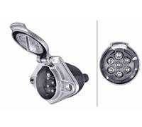 HELLA 8JB 003 833-001 Enchufe - 24V - 7polos - Conector: contacto roscado - Metal - DIN / ISO: 1185