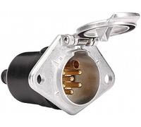 HELLA 8JB 003 834-021 Enchufe - 24V - 7polos - Conector: Conector plano - Metal - DIN / ISO: 3731