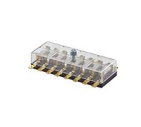 HELLA 8JD 002 290-141 Caja de fusibles - 8polos - 8A - transparente - Conector: Conector plano