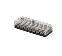 HELLA 8JD 002 290-211 Caja de fusibles - 8polos - 8A - transparente - Conector: contacto roscado