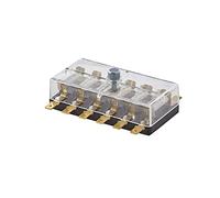 HELLA 8JD 002 291-141 Caja de fusibles - 6polos - 8A - transparente - Conector: Conector plano