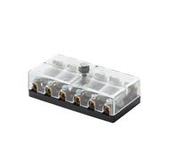 HELLA 8JD 002 291-211 Caja de fusibles - 6polos - 8A - transparente - Conector: contacto roscado