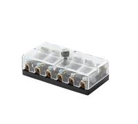 HELLA 8JD 002 291-211 Caja de fusibles - 6polos - 8A - transparente - Conector: contacto roscado