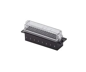 HELLA 8JD 005 993-061 Caja de fusibles - 8polos - Conector: Conector plano - Conector: 32 x axial (6,3x0,8)/64 x axial (2,8x0,8)