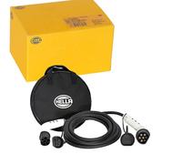 HELLA 8KE 358 255-061 - Cable de carga para coches eléctricos EV y plug-in híbrido, 16 A, fases: 3-11 kW, longitud del cable de carga: 6 m, conector de carga tipo 2, color blanco