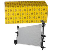 HELLA 8MK 366 301-491 Radiador, refrigeración del motor - Aletas refrigeración soldadas - Aluminio/Plástico - sin junta - sin depósito de compensación