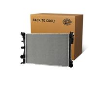 HELLA 8MK 366 301-891 Radiador, refrigeración del motor - Aletas refrigeración soldadas - Aluminio/Plástico - sin junta - sin depósito de compensación