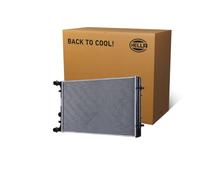 HELLA 8MK 366 302-591 Radiador, refrigeración del motor - Aletas refrigeración soldadas - Aluminio/Plástico - con juntas - sin depósito de compensación