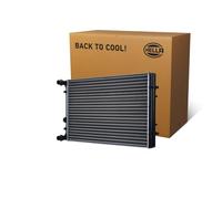 HELLA 8MK 366 302-601 Radiador, refrigeración del motor - Aletas refrigeración unidas mecánicamente - Aluminio/Plástico - con juntas - sin depósito de compensación