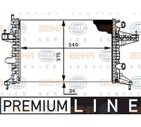 Hella 8MK 376 714-341 Radiador, Refrigeración del Motor