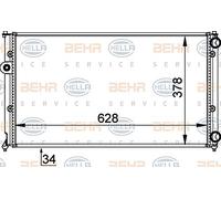 Hella 8MK 376 714-451 Radiador, Refrigeración del Motor