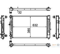 Hella 8MK 376 720-591 Radiador, Refrigeración del Motor