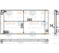 Hella 8MK 376 754-221 Radiador, Refrigeración del Motor