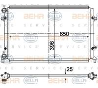 Hella 8MK 376 781-091 Radiador, Refrigeración del Motor