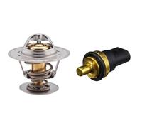 HELLA 8MT 354 775-311 Termostato, refrigerante - Temp. abertura: 87 grados Celsius & 6PT 009 309-331 Sensor, temperatura del refrigerante - 12V - 2polos - enchufado - con junta - con circlip
