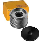 HELLA 9XU 358 038-571 Rueda libre alternador - Medida de rosca: M16x1,5 - Número de canales: 5 - con caperuza
