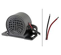Hella Avisador de marcha atrás 3SL 009 148-151 (BM10) 110 dB, carcasa negra, cable 200 mm