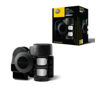 HELLA Bocina CA26 12V 115dB (A) Rango de frecuencia 520/660Hz sonido agudo electroneumático, Color de carcasa negro , Cantidad 1, 3PB 013 410-081