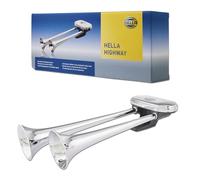 HELLA Bocina CA34 24V 115dB (A) Gama de frecuencia de 300Hz gama de frecuencia hasta 350Hz sonido grave/sonido agudo eléctrico Tubuladura, Conector, Conector 3PB 005 411-001