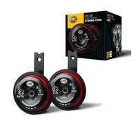 HELLA Bocina STYLE HORN S90 SET 12V 111dB (A) Rango de frecuencia 350/415Hz sonido agudo/sonido grave eléctrico Conexión de enchufe plano , Cantidad 2, 3AM 922 000-971