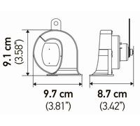 Hella Bocina Trompeta HEAVY DUTY OEM 24 V (3FH 940 800-821)