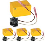 HELLA Conector - 2polos - Cable: 100/120mm - marrón/blanco - 8KB 863 949-011 (Paquete de 4)