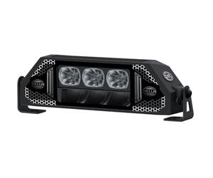 Hella DynaRay Double Row 1FF 359 100-031 - Barra de luz LED (10", 12/24 V, 1100 LM, número de Referencia: 30, ECE - Cristal Transparente - Blanco - Color de la luz: Blanco/Amarillo (ámbar) - Cable