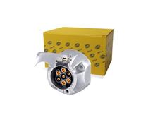 Hella Enchufe - 7polos - Conexión roscada - Conector: contacto roscado - Aluminio - Cubierta de metal - plateado - DIN / ISO: 1724 N-Typ - Cant.: 1 - 8JB 001 941-001