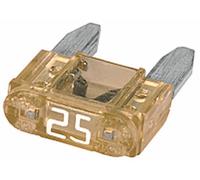 Hella Fusible - Fusible mini con conector plano - 25A - blanco - Cant.: 5 - 8JS 728 596-871, 25A (blanco)