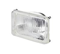 HELLA Halógena Óptica de faro, faro principal - 12V / 24V - rectangular - Número de referencia: 12.5 - transparente - Conector: Conector plano - derecha/izquierda - Cant.: 1 - 1LB 003 177-081
