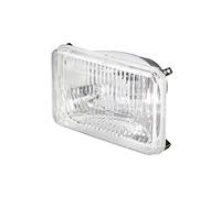 HELLA Halógena Óptica de faro, faro principal - 12V / 24V - rectangular - Número de referencia: 12.5 - transparente - Conector: Conector plano - delante - Cant.: 1 - 1LB 003 177-301