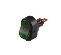 HELLA Interruptor - Accionamiento por interruptor basculante - Número de conexiones: 3 - atornillado - contacto conmutador - Calibre Ø: 12mm - iluminación interruptor: verde - 6EH 007 946-001