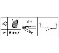 HELLA Interruptor, piloto de marcha atrás para MG: MG TF, MG ZR, MG F, MG ZS & ROVER: 200 Series, 25, 45, 400 Series (Ref: 6ZF 181 612-001)