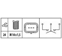 HELLA Interruptor, piloto de marcha atrás para RENAULT: Captur, Master, Duster, Twingo, Kangoo, Laguna, Mégane, Clio, Scénic (Ref: 6ZF 181 612-071)