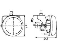 Hella Lámpara de Luz Niebla Set Derecho O/S Izquierdo N/S Halógena Ff H7 12V (
