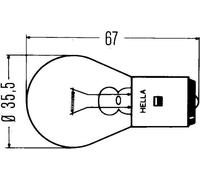 HELLA Lámpara F2 HEAVY DUTY para AMC: Pacer (Ref: 8GA 002 083-251)