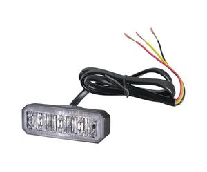 Hella LED Rotativo - Luz de aviso, de destellos - BST - 12V / 24V - blanco - montaje exterior/Conexión roscada - Cable: 970mm - Conector: extremos de cable abiertos - Cant.: 2 - 2XD 014 561-901