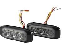 HELLA LED Rotativo - Luz de aviso, de destellos - BST-Slim - 12V / 24V - rojo - Conexión roscada/montaje exterior - Cable: 250mm - Juego - Cant.: 2 - 2XD 014 563-601